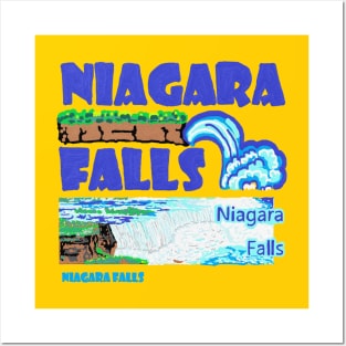 niagara falls, oil painting Posters and Art